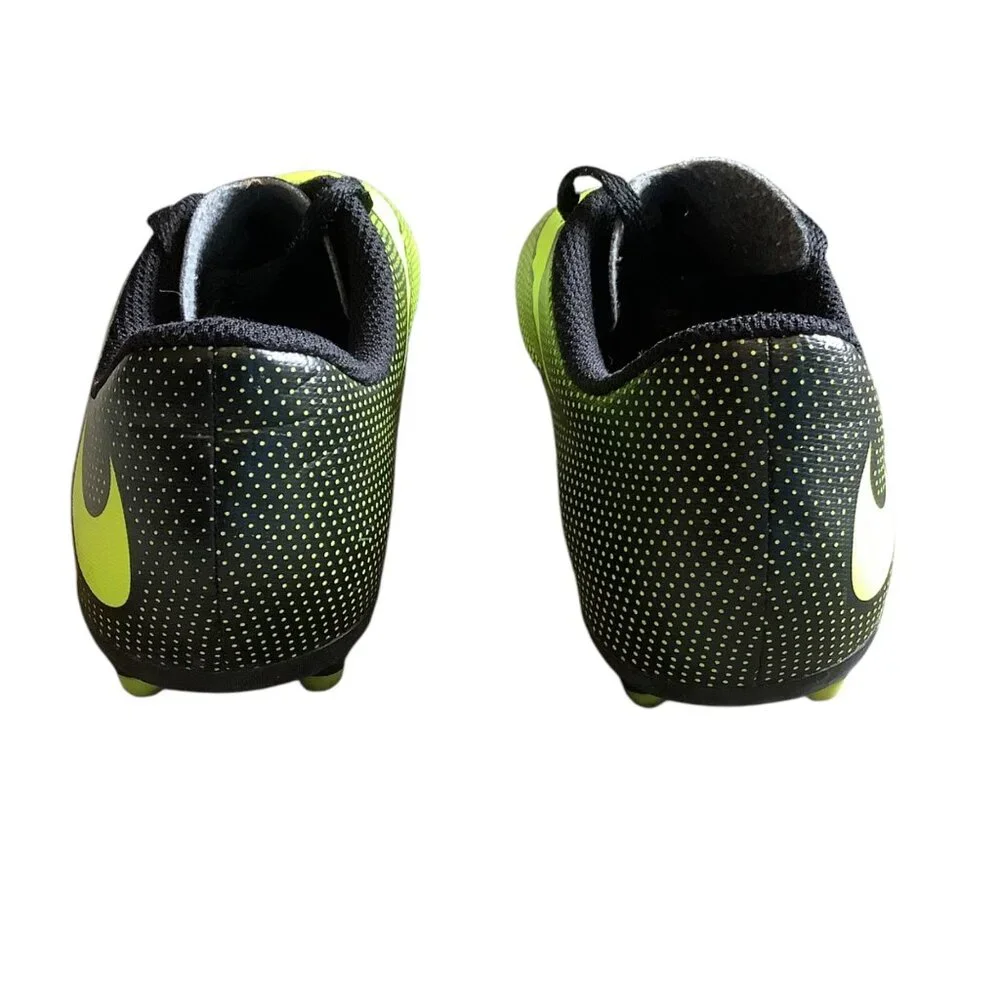 Nike Youth Bravata II FG Soccer Cleats Child‎ 12 Black Neon Yellow Lightweight